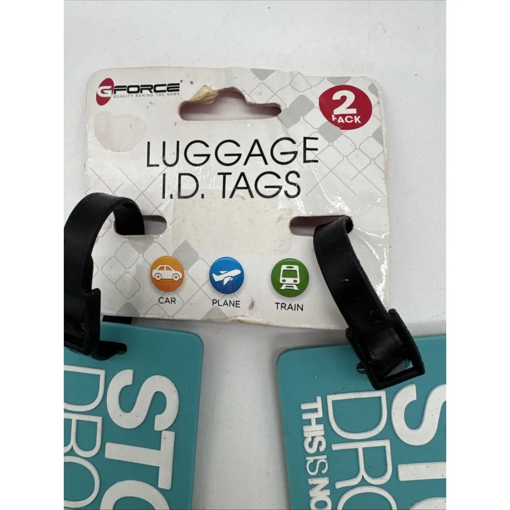 G Force Luggage Tag Travel ID Insert Label Stop Drop Not Your Bag New